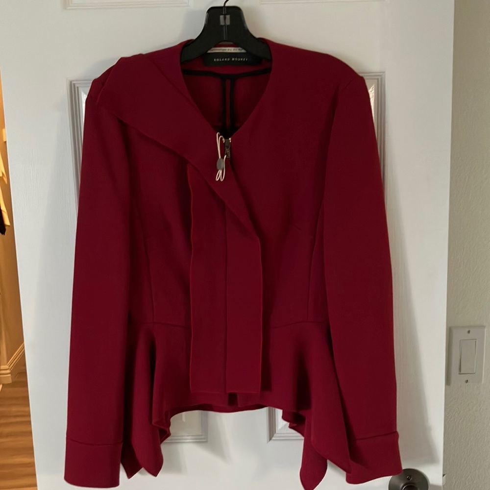 Roland Mouret Lavenden Jacket UK 14 / US 10 Dark Berry color